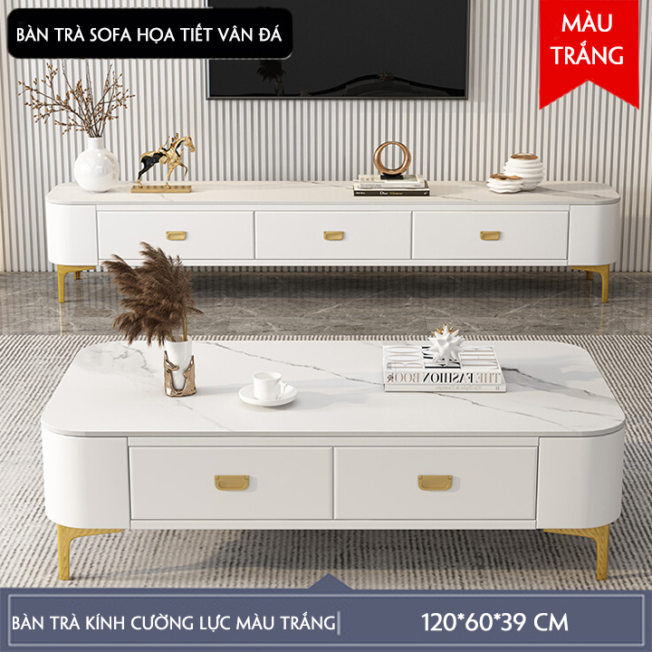 Bàn sofa mặt kính cường lực cao cấp, bàn trà sofa cao cấp sang trọng hiện đại, bàn trà mặt đá cẩm thạch