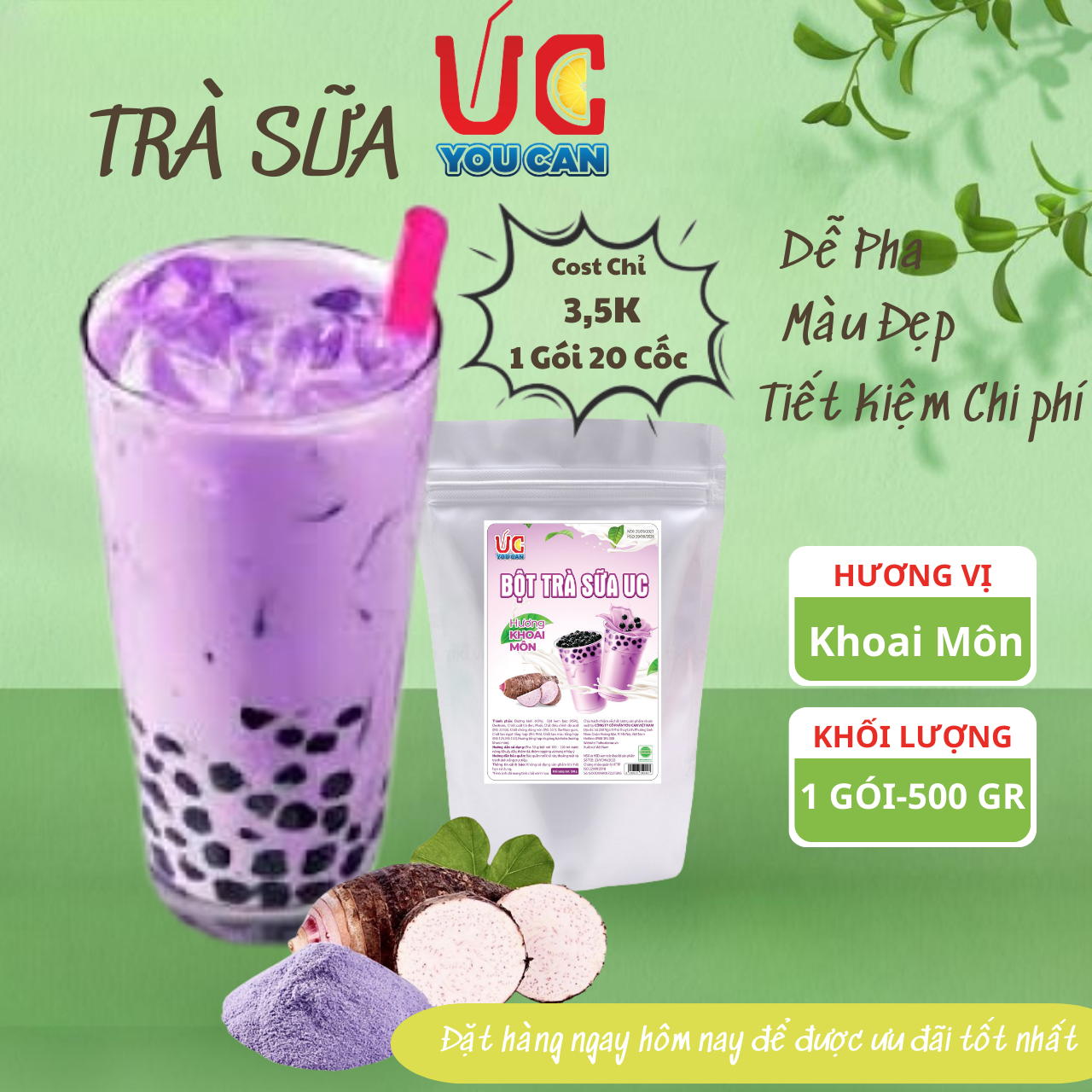 Trà sữa khoai môn, trà sữa uc đậm vị, thơm ngon, nước uống giải khát, dễ pha, đủ vị