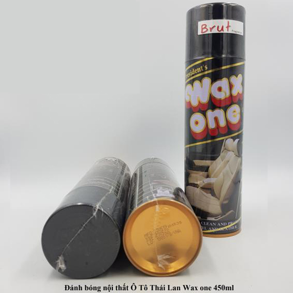 Chai xịt đánh bóng đồ da, đồ nội thất ô tô wax one 450ml