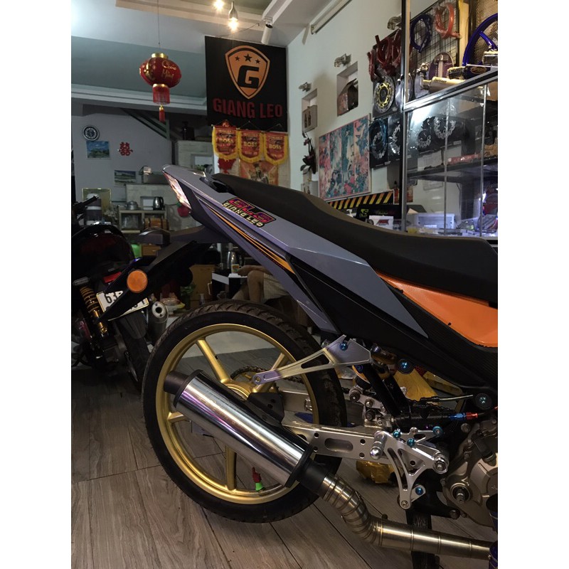 [HCM]lon pô cbr ngắn bọc full inox móc pxl nỉ lưới 38