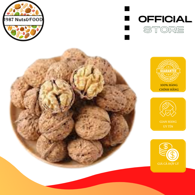 Quả óc chó nếp nguyên vị túi 500g Hạt óc chó giòn thơm dậy vị , đảm bảo chất lượng, không chất bảo quản