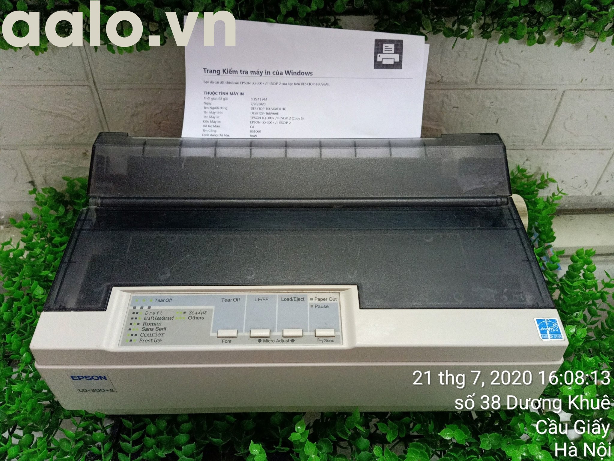 Máy in Kim Epson LQ300+II (24 kim, in khổ A4) Kèm băng mực , dây nguồn , dây USB mới