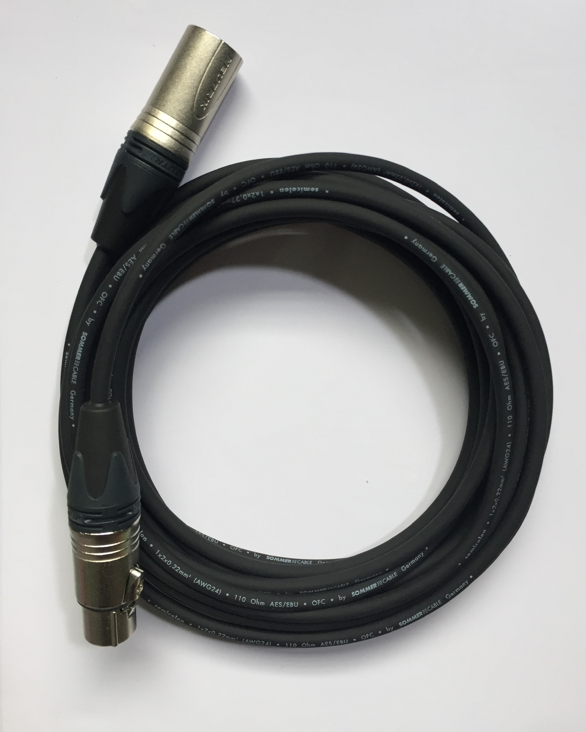 [HCM]dây micro - jack canon(XLR) -  jack Neutrik - cable Sommer model SC-Semicolon 2 AES/EBU