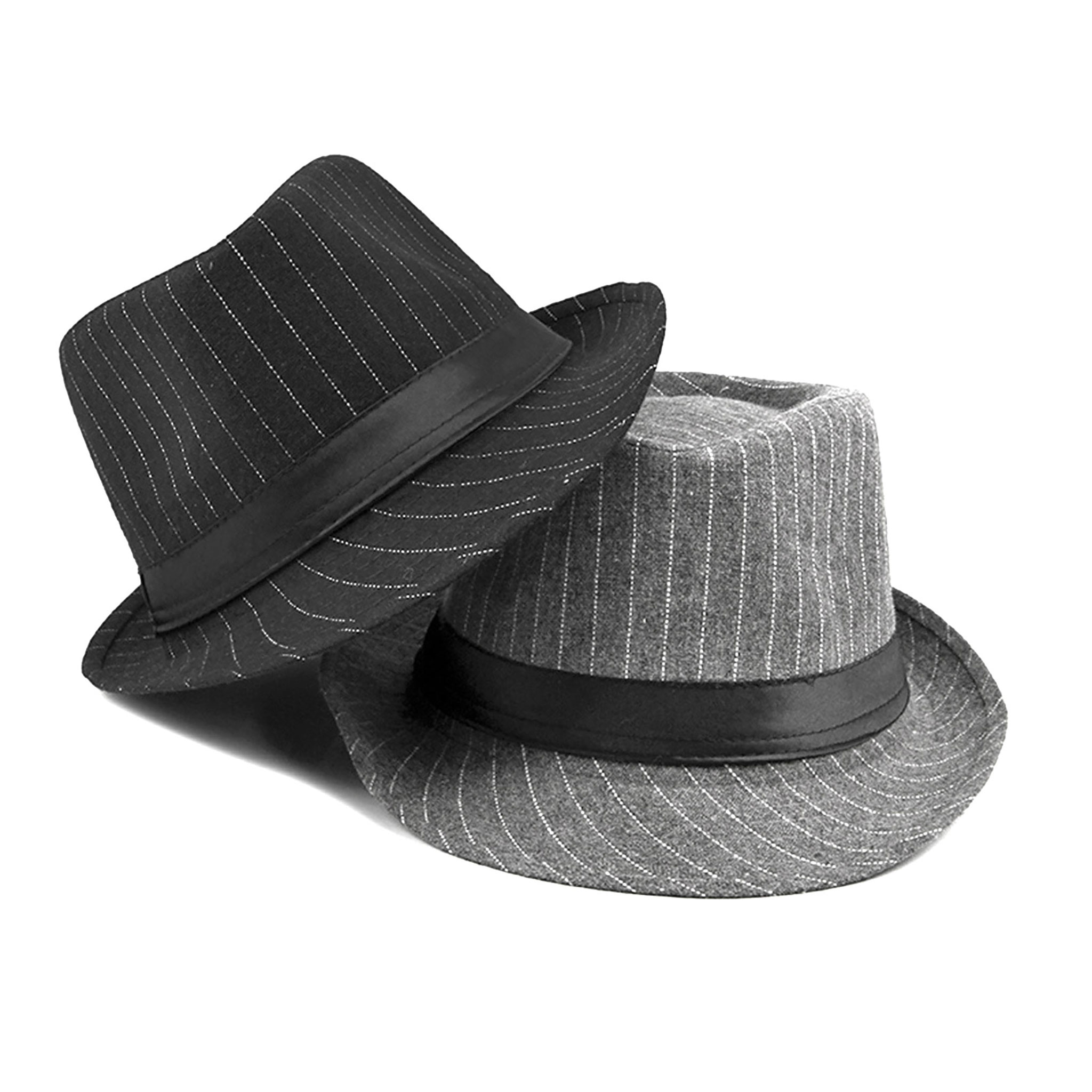 Mũ nón phớt Fedora cổ điển kẻ sọc lịch lãm cho nam