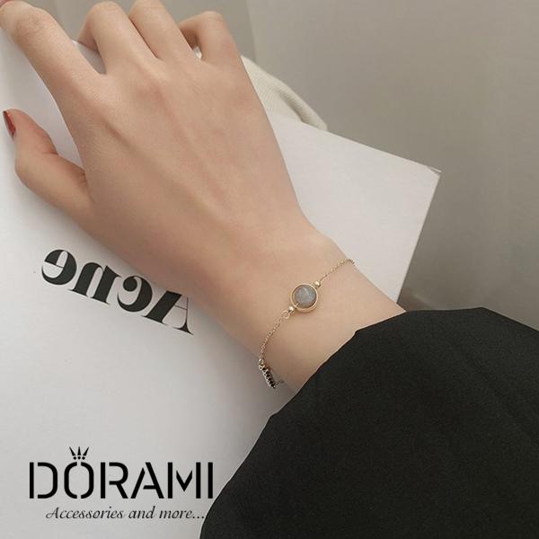 [HCM]Vòng tay nữ hạt đá tròn nhỏ kết hợp bi cườm đơn giãn dễ thương phụ kiện trang sức thời trang