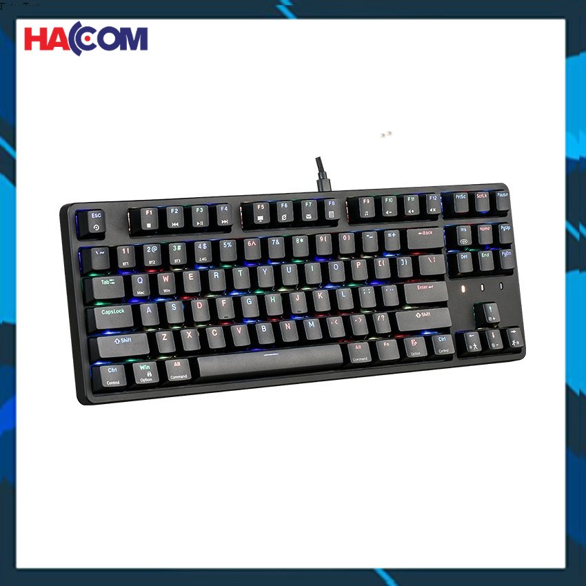 Bàn phím cơ không dây edra ek3187w rgb đen