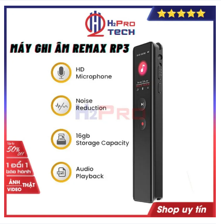 Máy ghi âm giọng nói Remax Rp3 mini 16GB Máy ghi âm chuyên nghiệp Màn Hình LCD thu âm khoảng cách xa loại bỏ tạp âm tốt Ghi Âm Tốt Rõ Ràng Chuyên Nghiệp Dung Lượng Lớn Tiện Lợi .BH 12 Tháng.