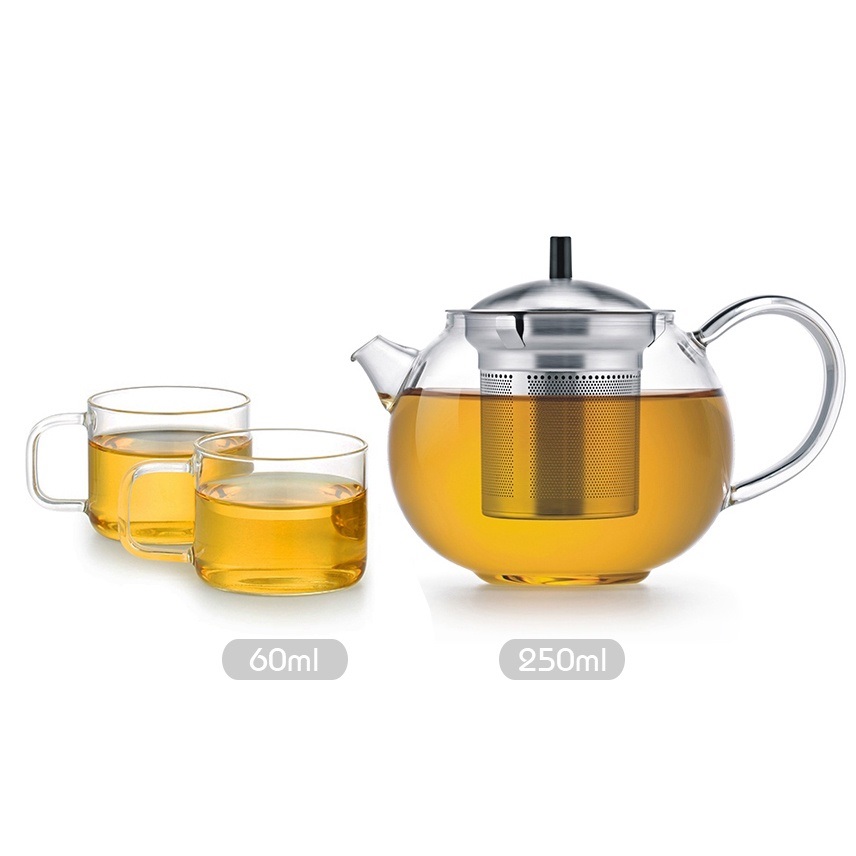 Bộ ấm trà đạo thủy tinh SAMADOYO T57 (bình 250ml + 4 tách 60ml)