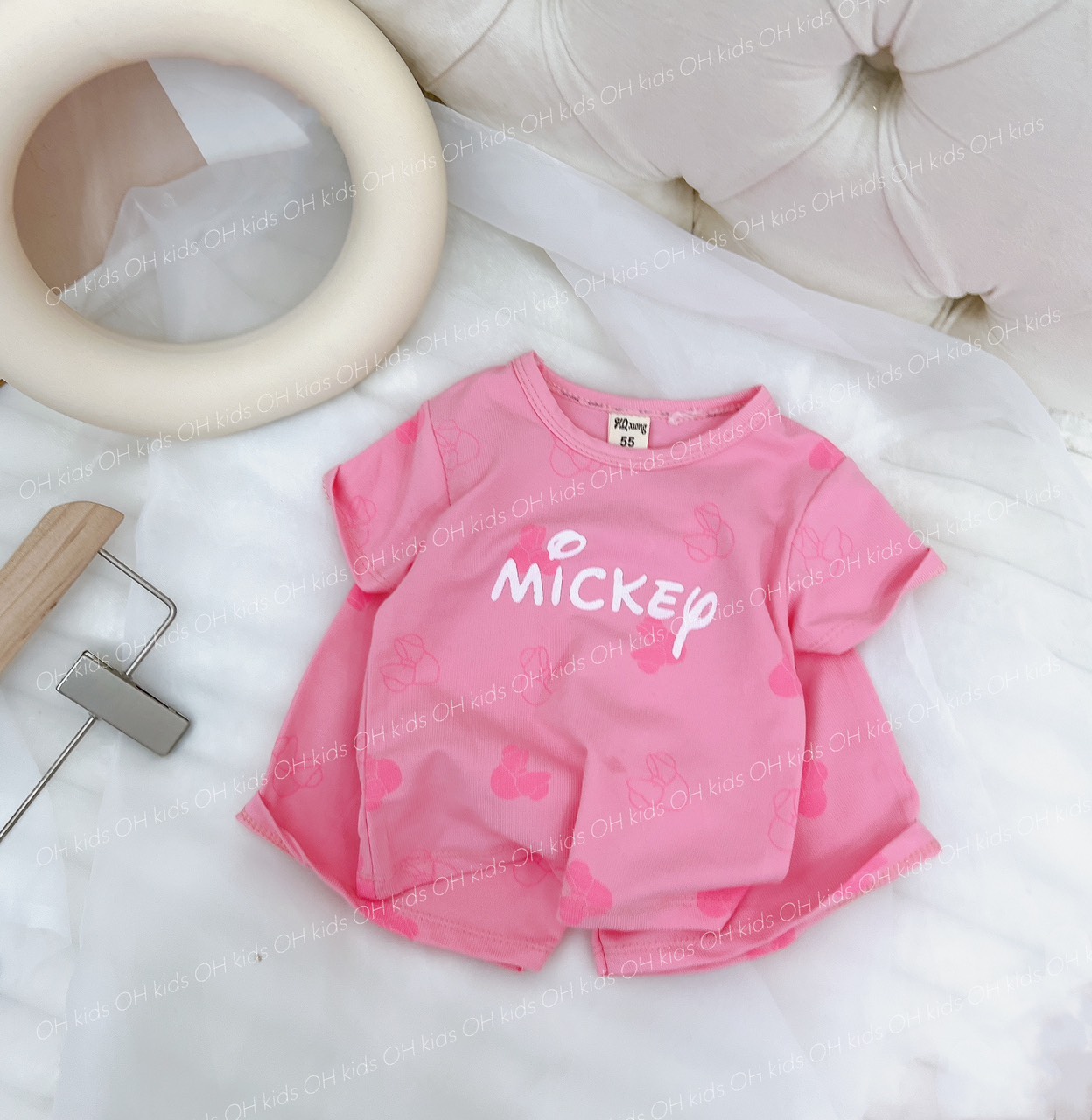 Bộ đùi mickey nơ chất mịn mát cho bé 7-18kg