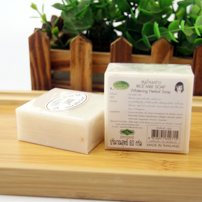 Xà Phòng Cám Gạo Trắng Da Thái Lan Jam Rice Milk Soap