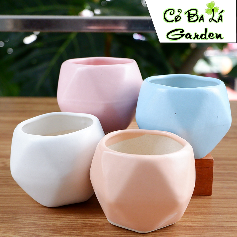 Chậu sứ bát tràng hình Quả Trám