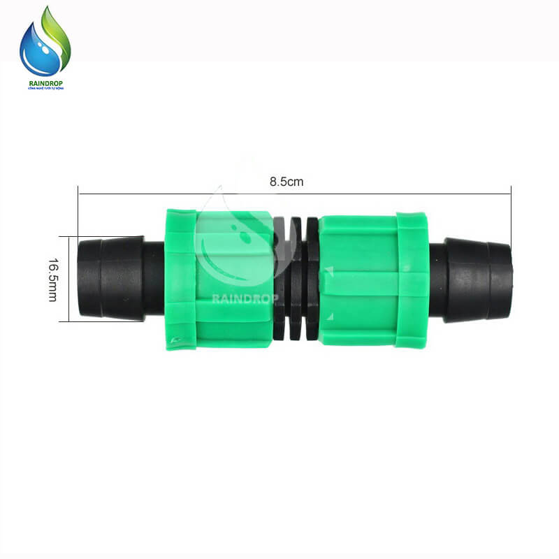 10 Nối thẳng dây dẹp nhỏ giọt 16mm ra ống tròn LDPE 16mm loại ren vặn