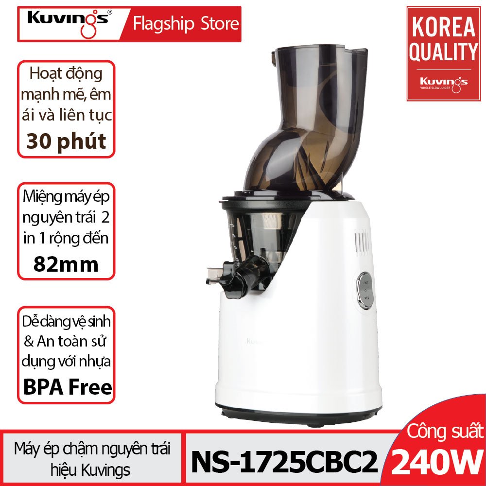 Máy ép trái cây tốc độ chậm kuvings ns-1725cbc2 - màu trắng