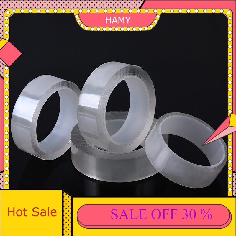 Cuộn keo 2 mặt silicon siêu dính trong suốt dài 3m dày 1mm vh9