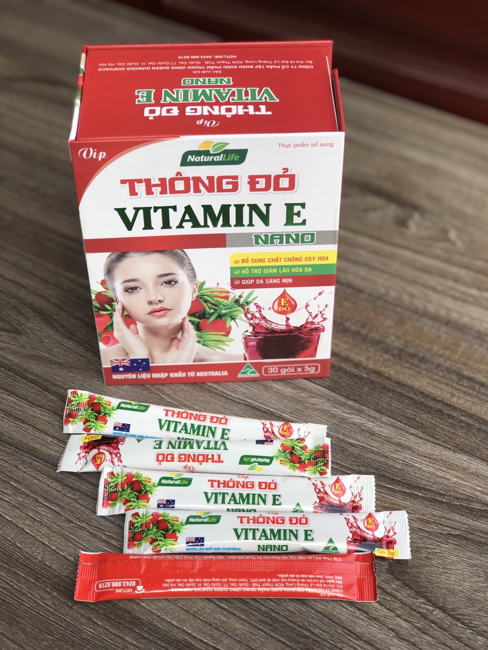 Thông đỏ vitamin e nano giúp làm đẹp da, chống lão hóa da tinh dầu thông đỏ vitamin e nano