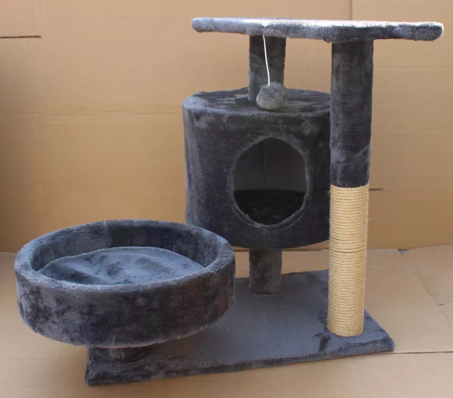 Nhà cây cho mèo - Cattree cho mèo kích thước lớn - Màu xám đậm