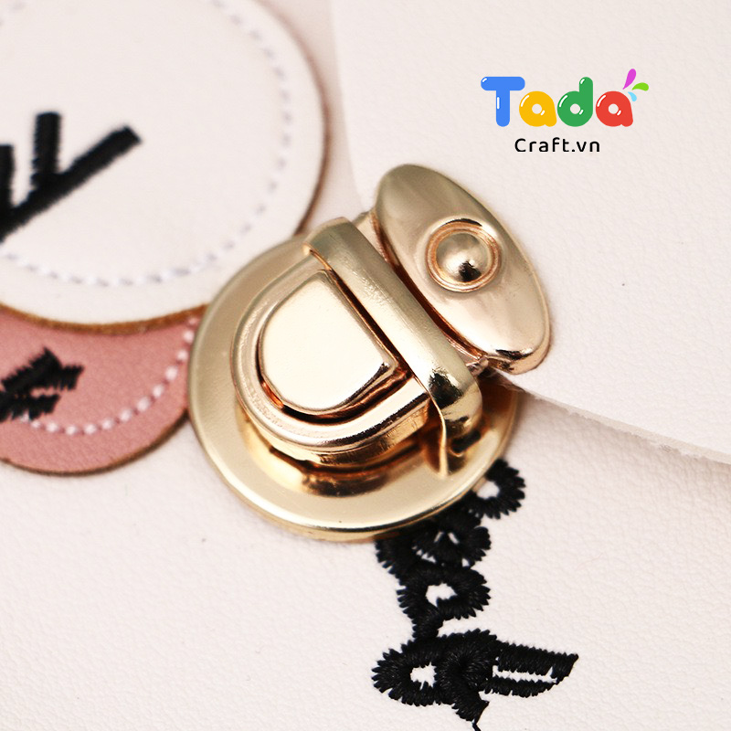 Bộ khóa sập vàng tròn loại thường - Phụ kiện túi xách