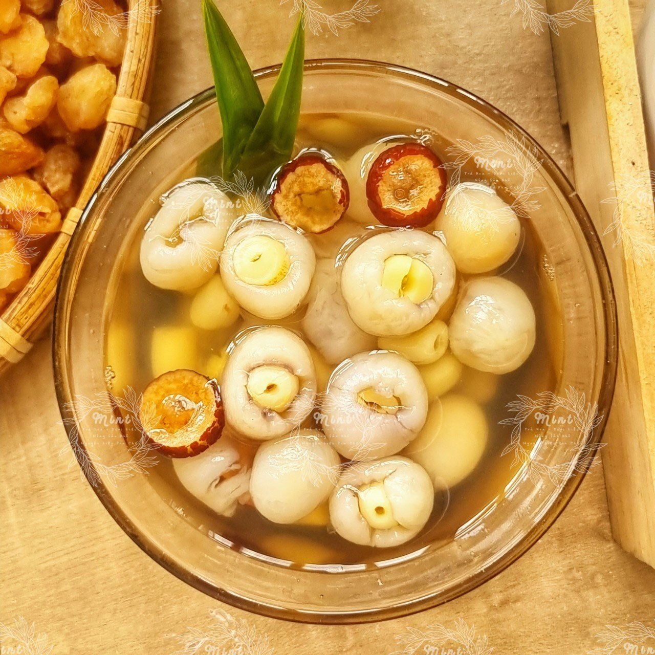 Set nguyên liệu nấu chè long nhãn hạt sen đầy đủ thành phần
