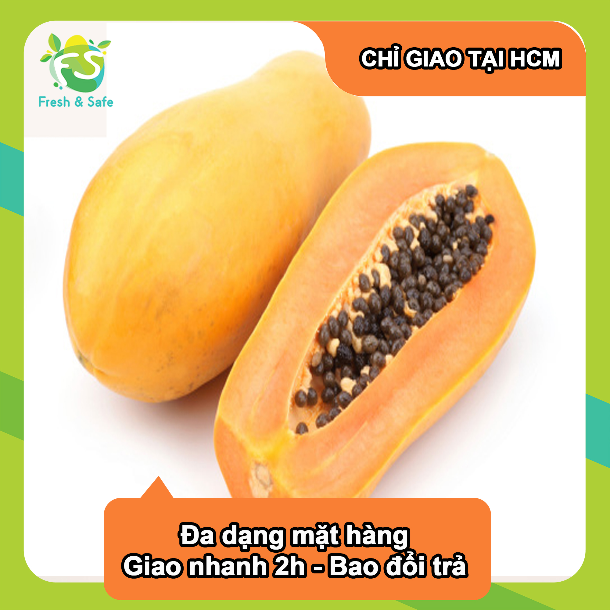 Đu đủ ruột vàng - trái 1kg