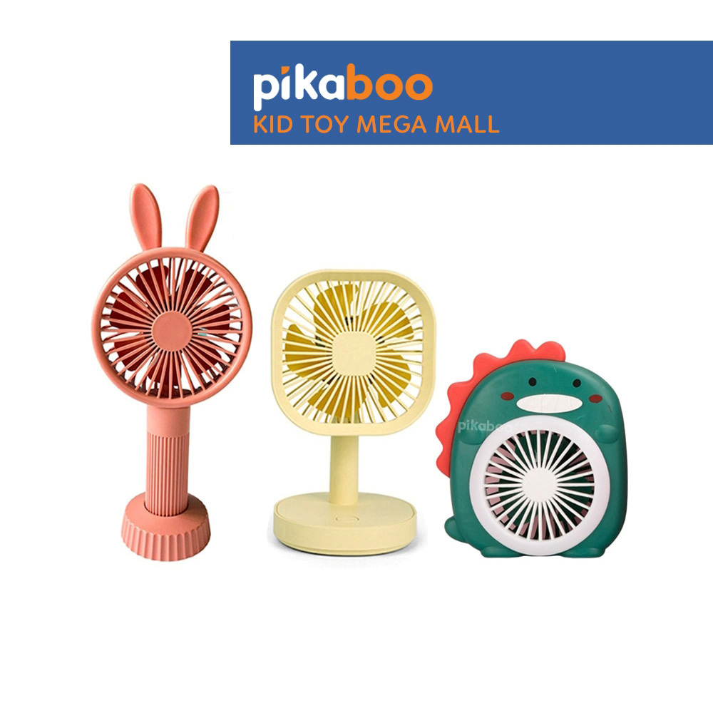 (XẢ KHO 74%) Quạt tích điện quạt sạc cổng USB Pikaboo động cơ khỏe chạy êm gió mạnh chất liệu cao cấp