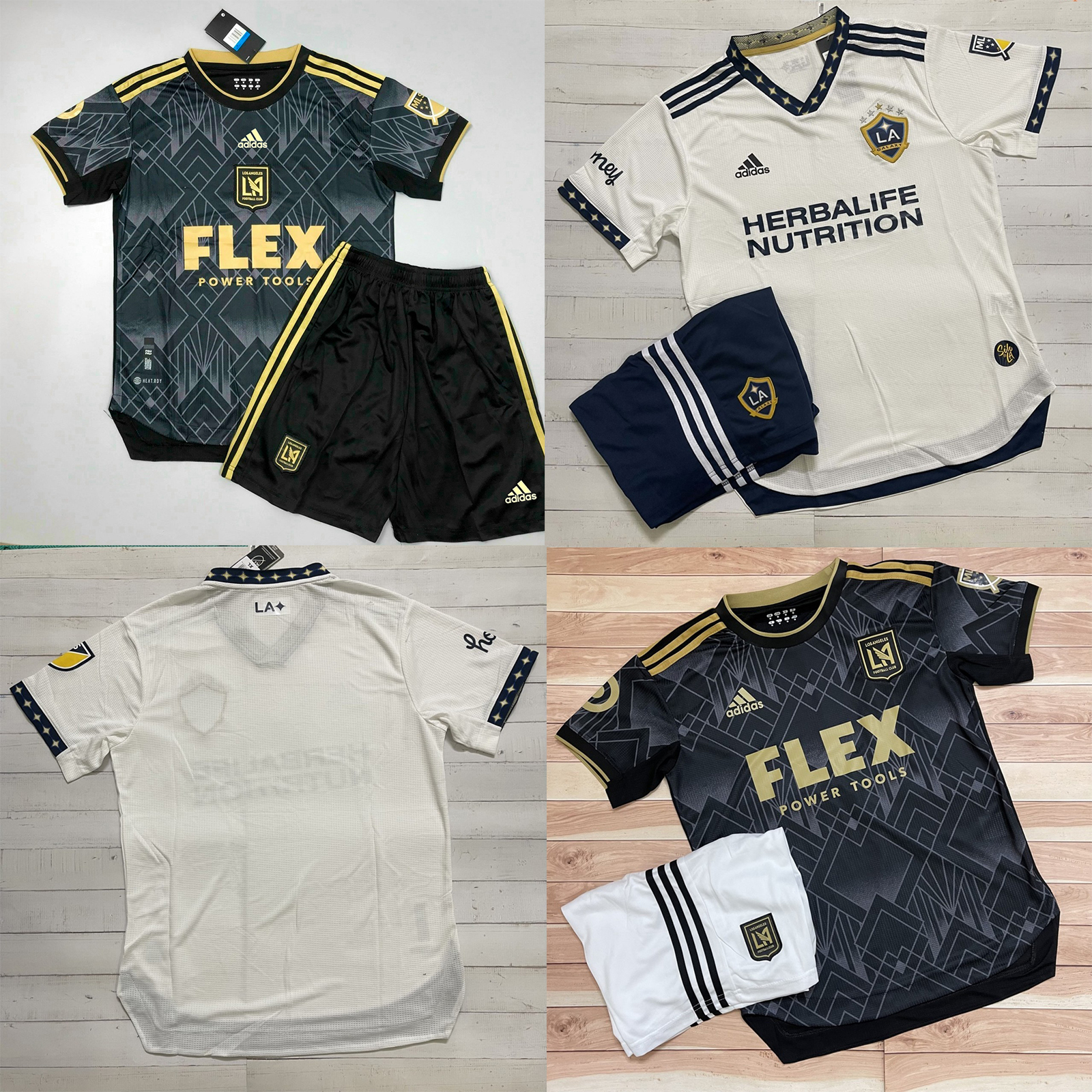 Áo bóng đá Câu Lạc Bộ Câu lạc bộ bóng đá Los Angeles Galaxy - Trắng 2022-Chuẩn Mẫu Thi Đấu-Chất Polyester Thái Cao Cấp