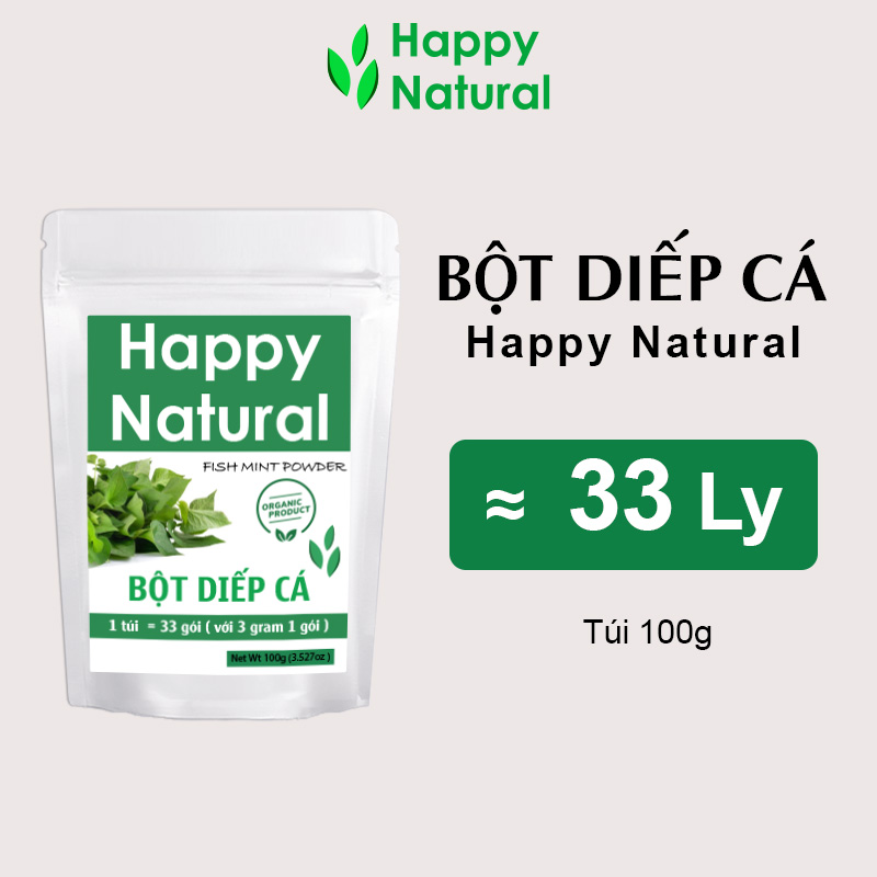 Bột diếp cá happy natural sấy lạnh 100g