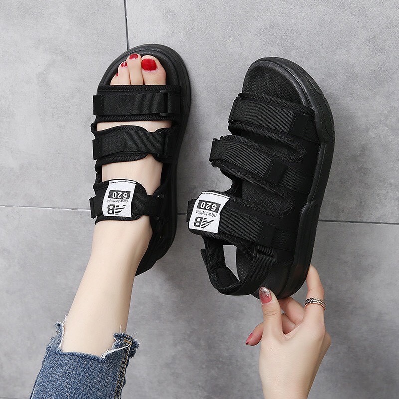 (Sẵn Hàng) Sandal nữ nam thời trang Ulzzang quai chữ AB vải siêu đẹp hót hít