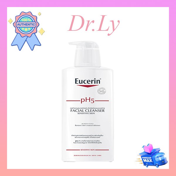 Sữa rửa mặt EUCERIN Facial Cleanser PH5 Sensitive Skin Cho Da Nhạy Cảm 400ml [Hàng chính hãng]