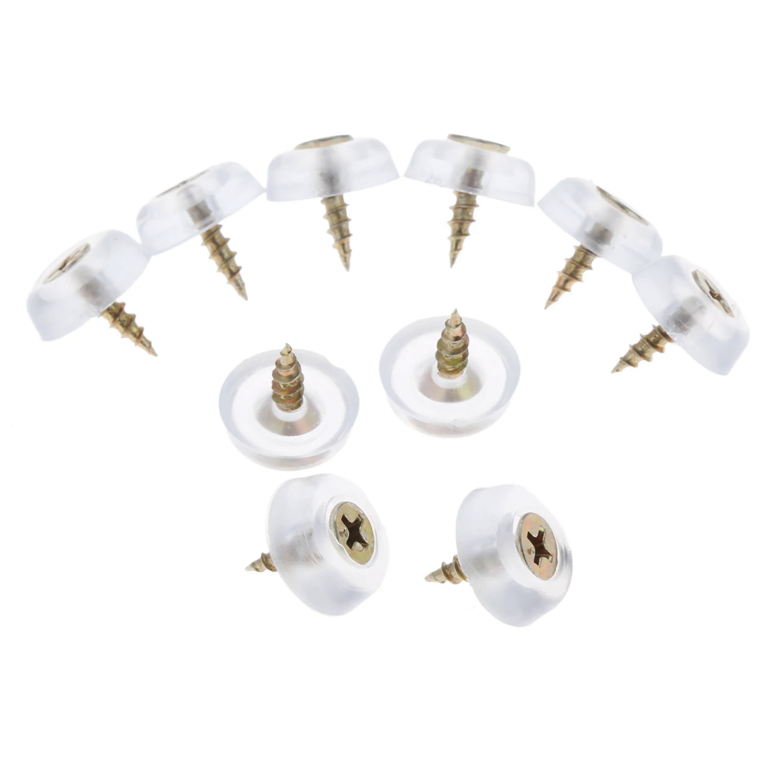 20pcs đồ nội thất trong suốt ghế bàn chân bàn mềm cao su trượt trượt Pad sàn bảo vệ vít-on đồ nội thất chân Cup 1516mm