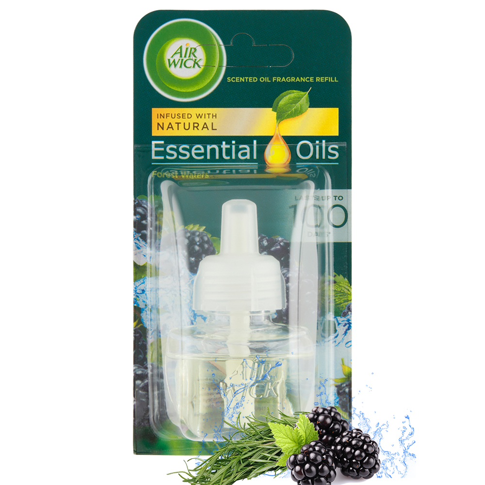 ( HOA HƯƠNG THẢO ) Lọ tinh dầu xông phòng Air Wick Forest Waters 19ml - Dùng cho máy cắm điện Air Wick giúp thơm phòng, thư giãn, khử mùi, tinh dầu thiên nhiên an toàn, hàng nhập khẩu chính hãng