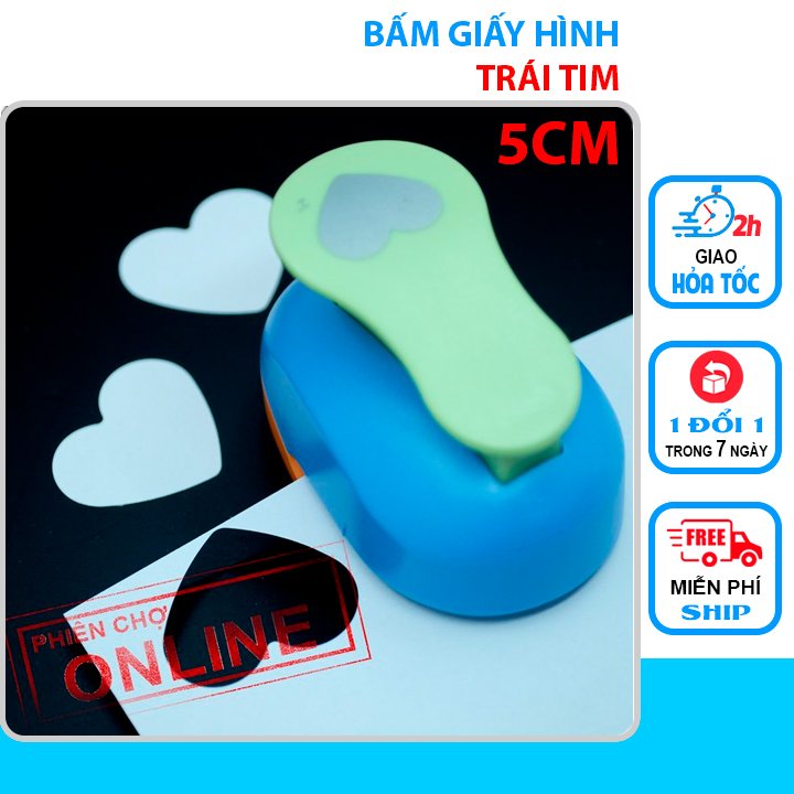 Dập hình trái tim 3d-5cm trợ lực-loại lớn