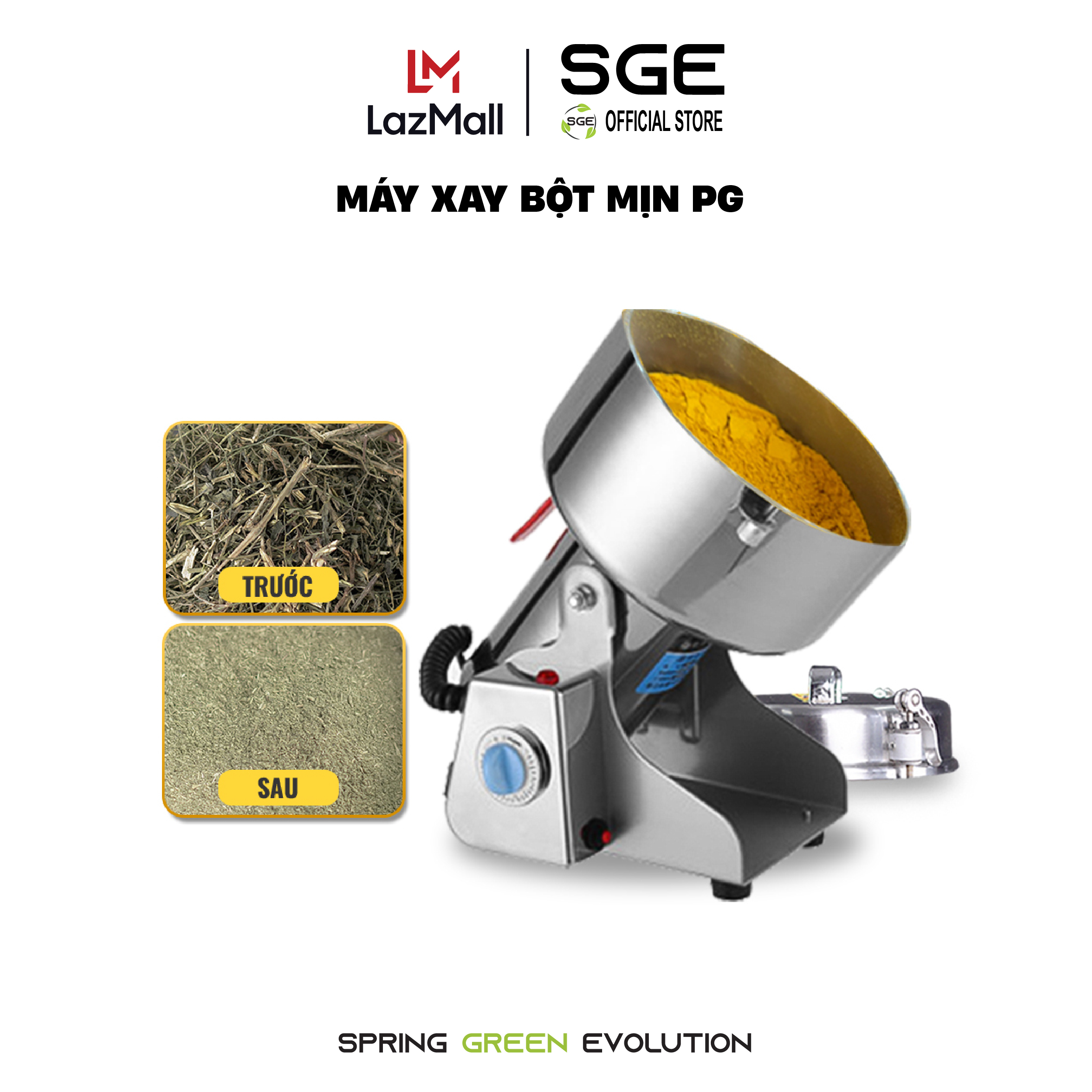 Máy xay bột mịn/máy xay bột khô sge pg xay tốc độ cao siêu mịn xay mọi thực phẩm khô - tặng kèm bộ phụ kiện lưới lọc bột