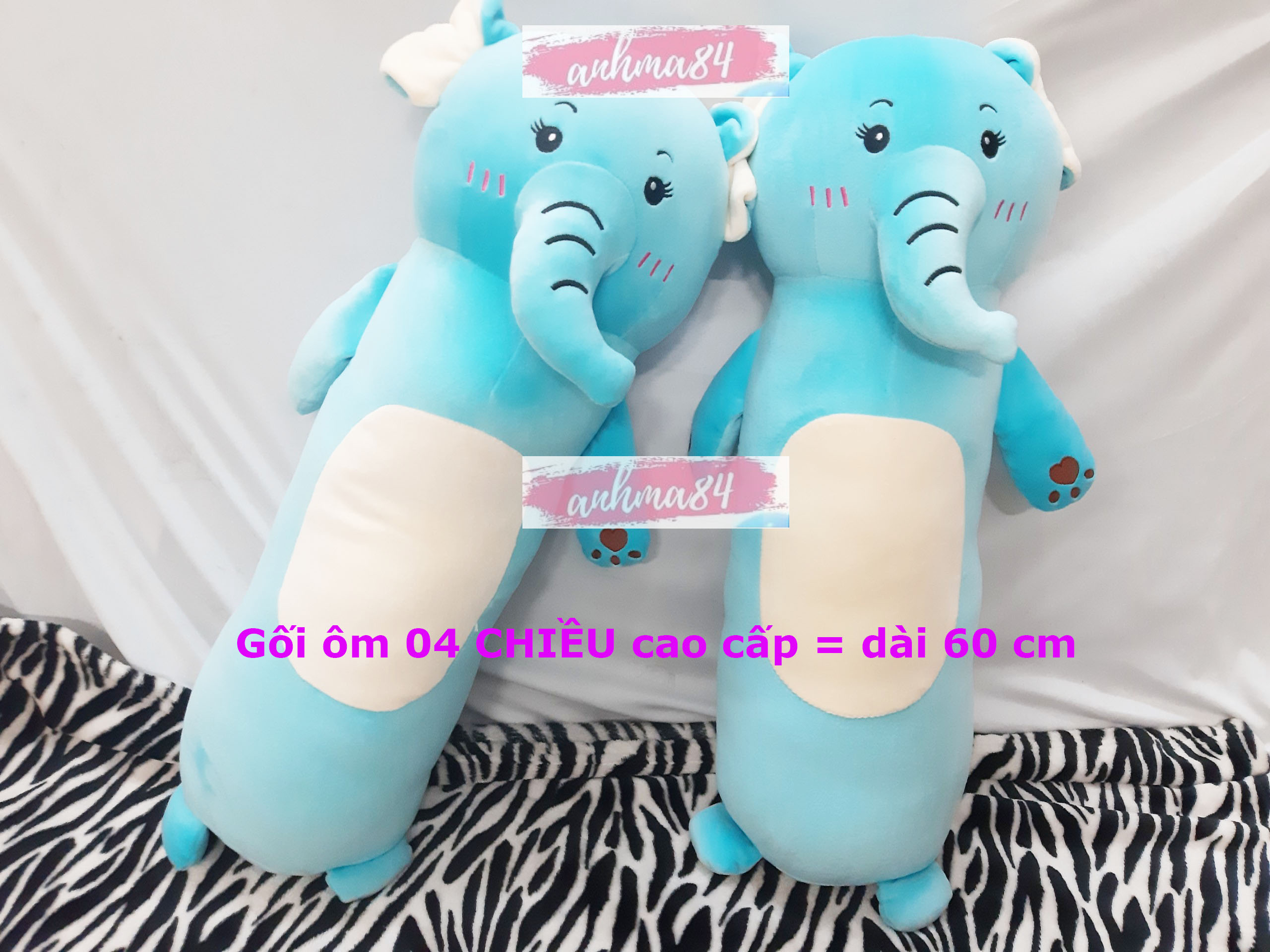[HCM]Gối Ôm Hình Voi - Gối ôm cao cấp vải 04 chiều - Dài 60 cm - HÀNG CHÍNH HÃNG VIỆT NAM