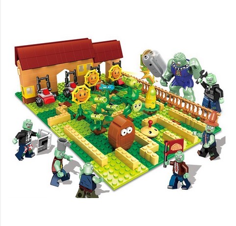 Có sẵn Ảnh thật Lego - JX90070  Xếp Hình Plant Vs Zombie Bảo Vệ Hoa Mặt