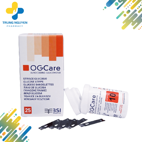 Que thử đường huyết máy OGCare, hộp 50 que,hộp 25 que