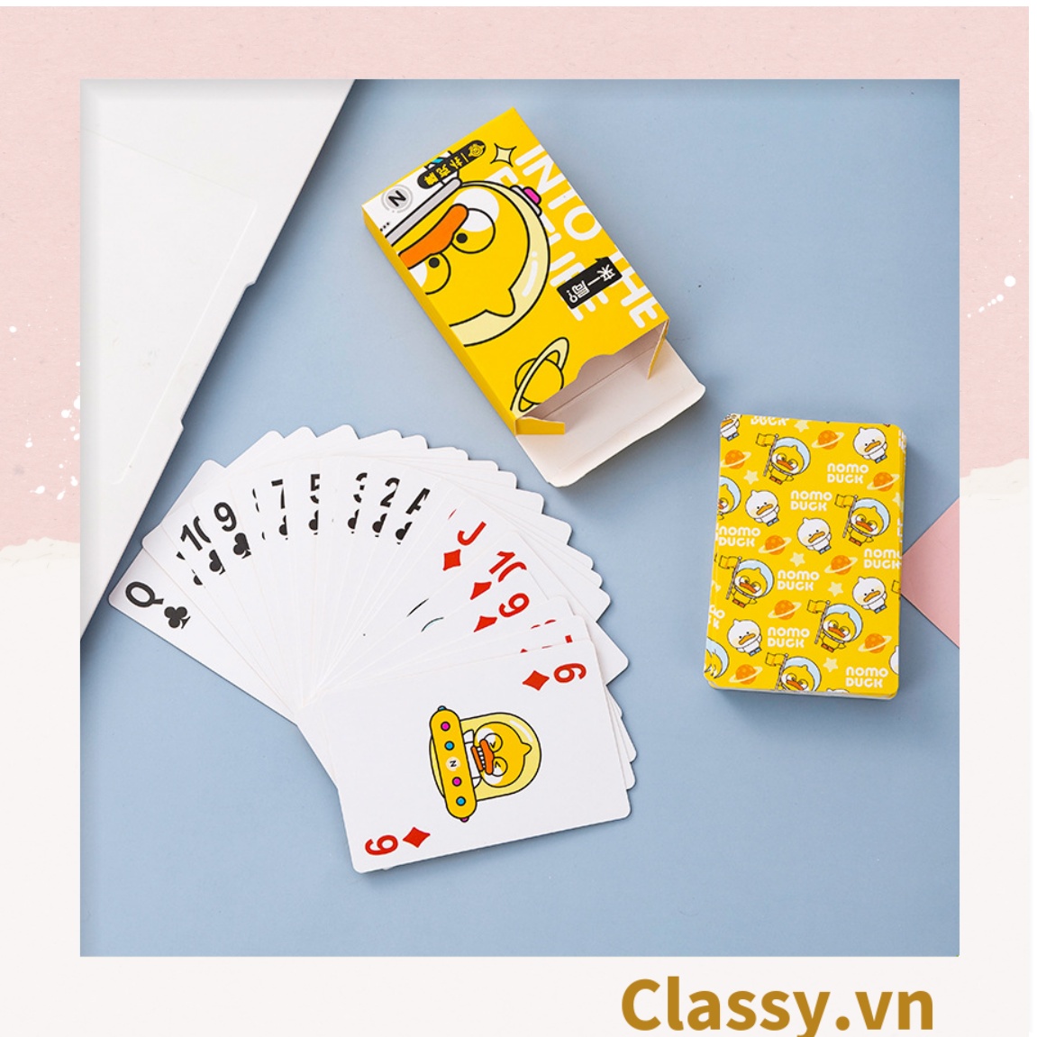 Classy Bộ Bài Tây Hoạt Hình Dễ Thương Poker 52 Lá chất liệu giấy dày và có thể chống nước PK572