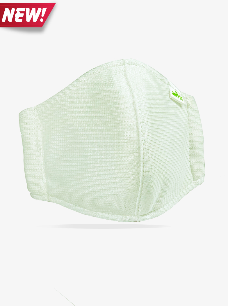 Set 2 khẩu trang vải kháng khuẩn 3 lớp - Kem