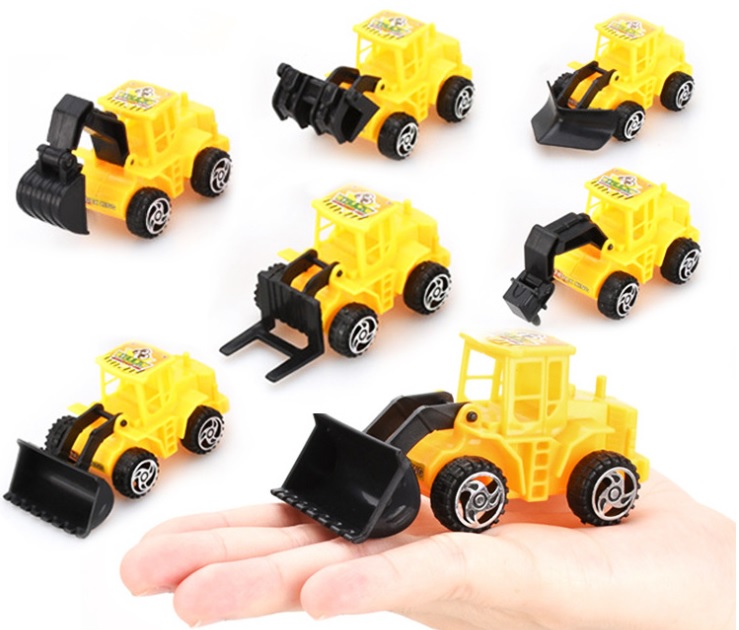 Đồ chơi mô hình 6 xe công trình chạy trớn cho bé