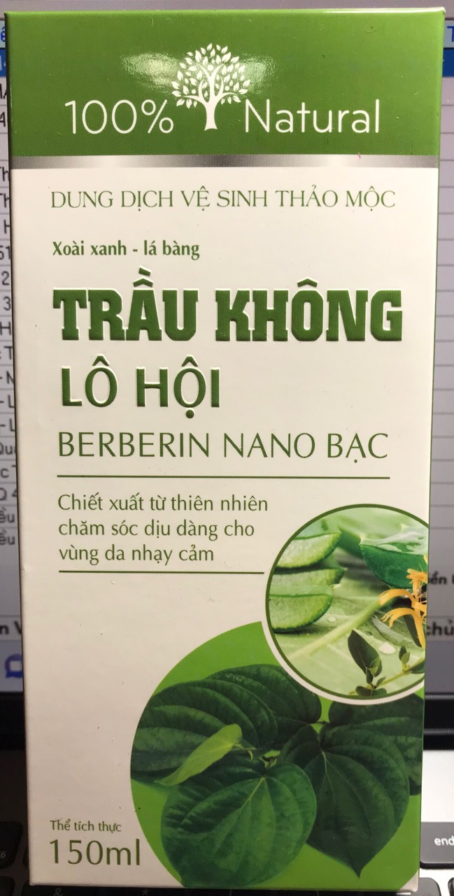 Dung dịch vệ sinh thảo mộc trầu không lô hội nano bạc 150ml
