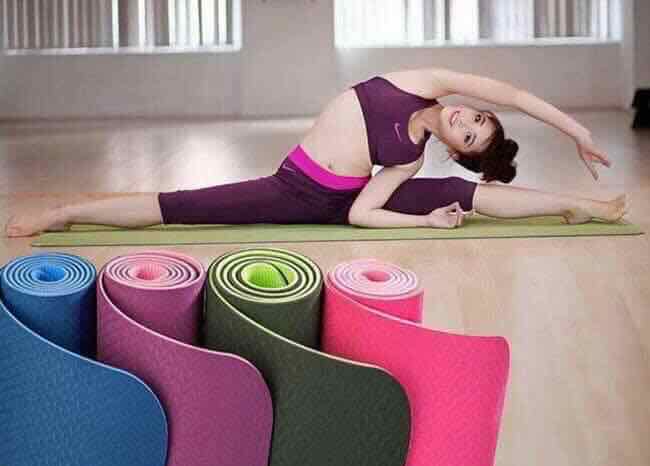 Thảm yoga đẹp - thảm tập yoga loại 2 lớp - ttyg