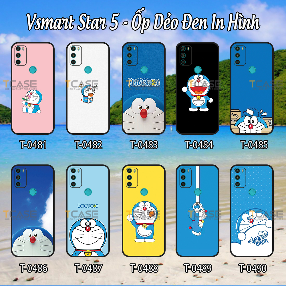 Ốp lưng vsmart star 5 - ốp dẻo đen in hình mèo mập chú mèo máy