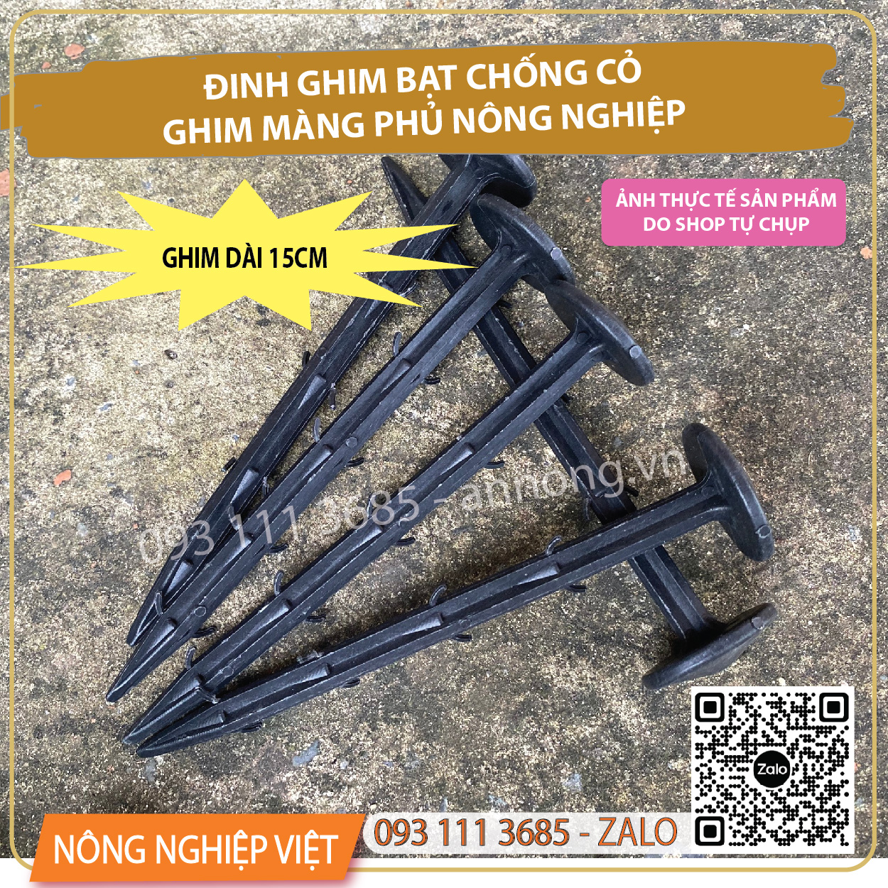 Combo 200 Đinh Ghim Màng Ghim Bạt Phủ Đất Chống Cỏ - Đinh nhựa ghim bạt phủ, Đinh ghim màng chống cỏ, Ghim bạt trồng cây chống cỏ