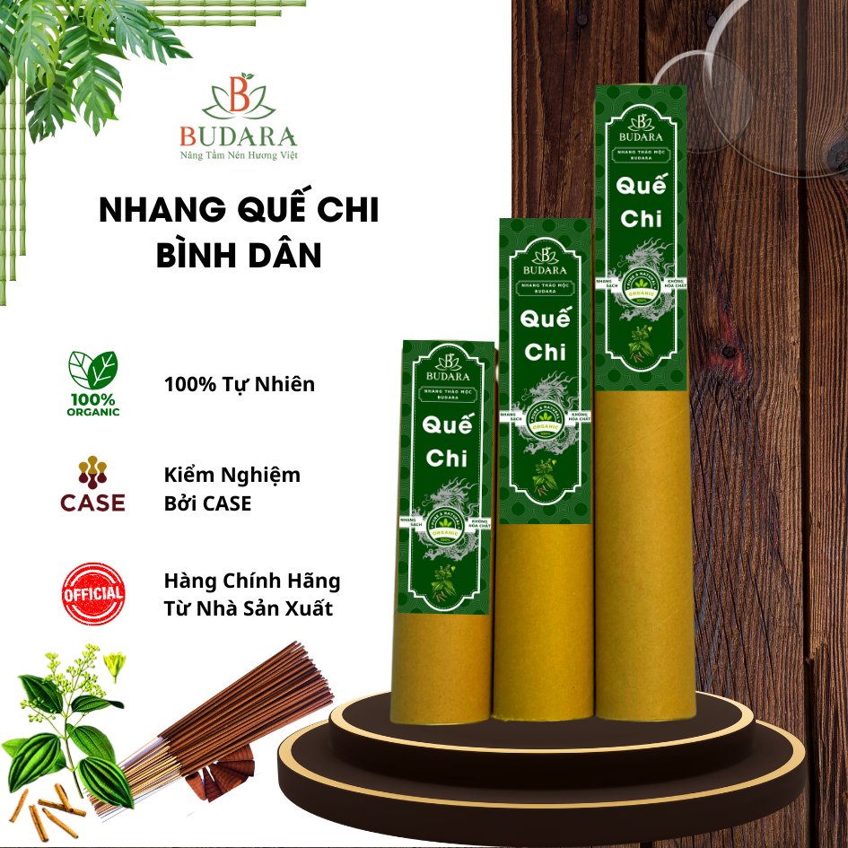 Nhang lá quế budara - nhang thảo mộc budara