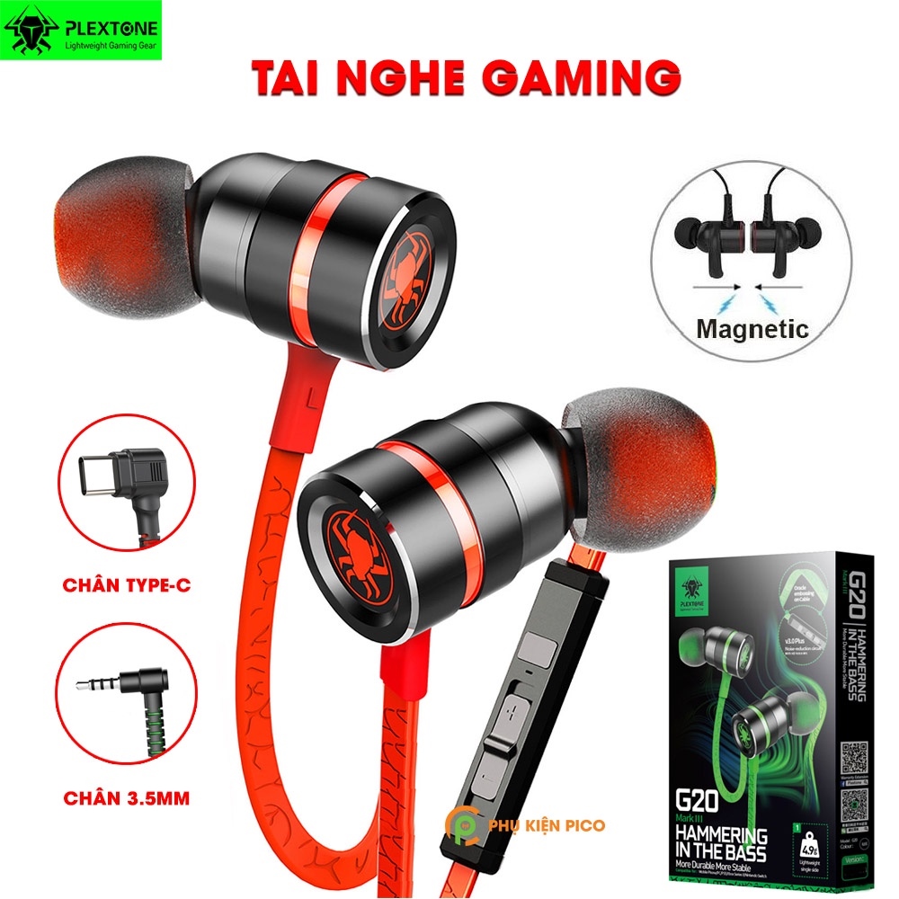 ☊▩ Tai nghe gaming có mic rời Plextone G20 - Tai nghe gaming có dây G20 Plextone chính hãng