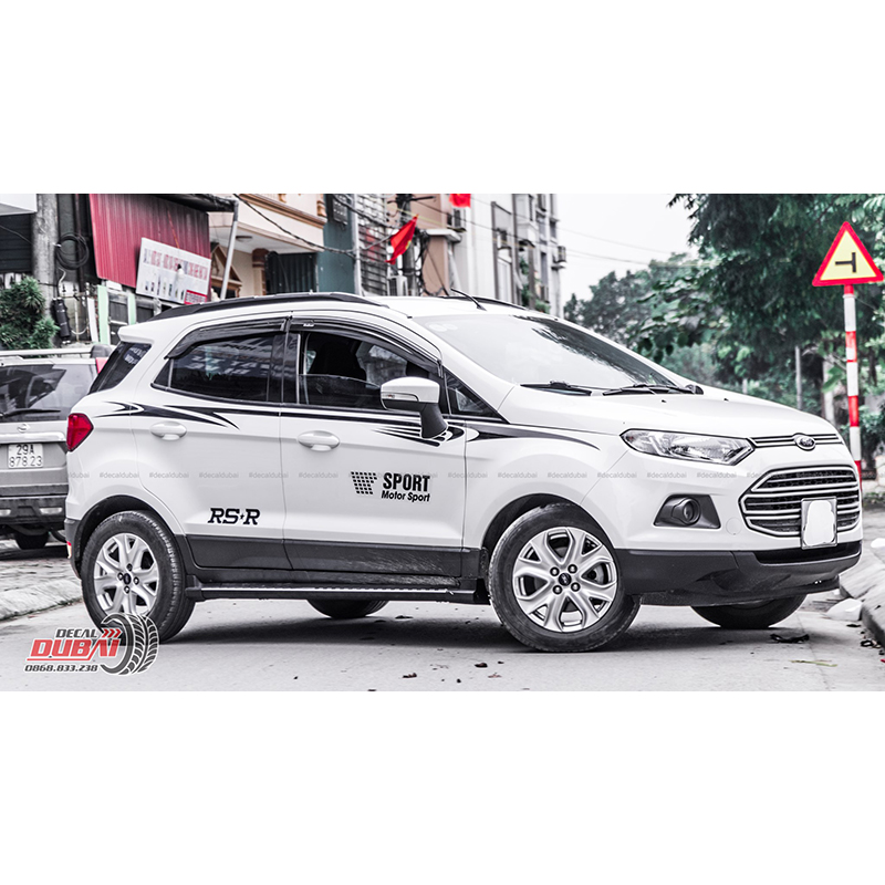 Tem Dán Sườn Xe Ô Tô Ecosport đổi được các dòng xe ( Sedan, hatback, suv)