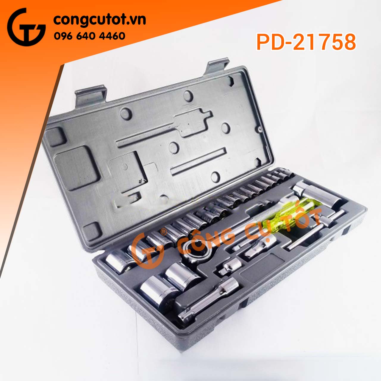 Bộ tuýp prodigieux 26 chi tiết mở siết ốc và bugi pd-21758