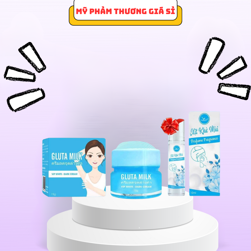 MUA 1 TẶNG 1 Kem Thâm Nách Gluta Milk Thái Lan - Kem khử thâm nách các vùng da thâm sạm