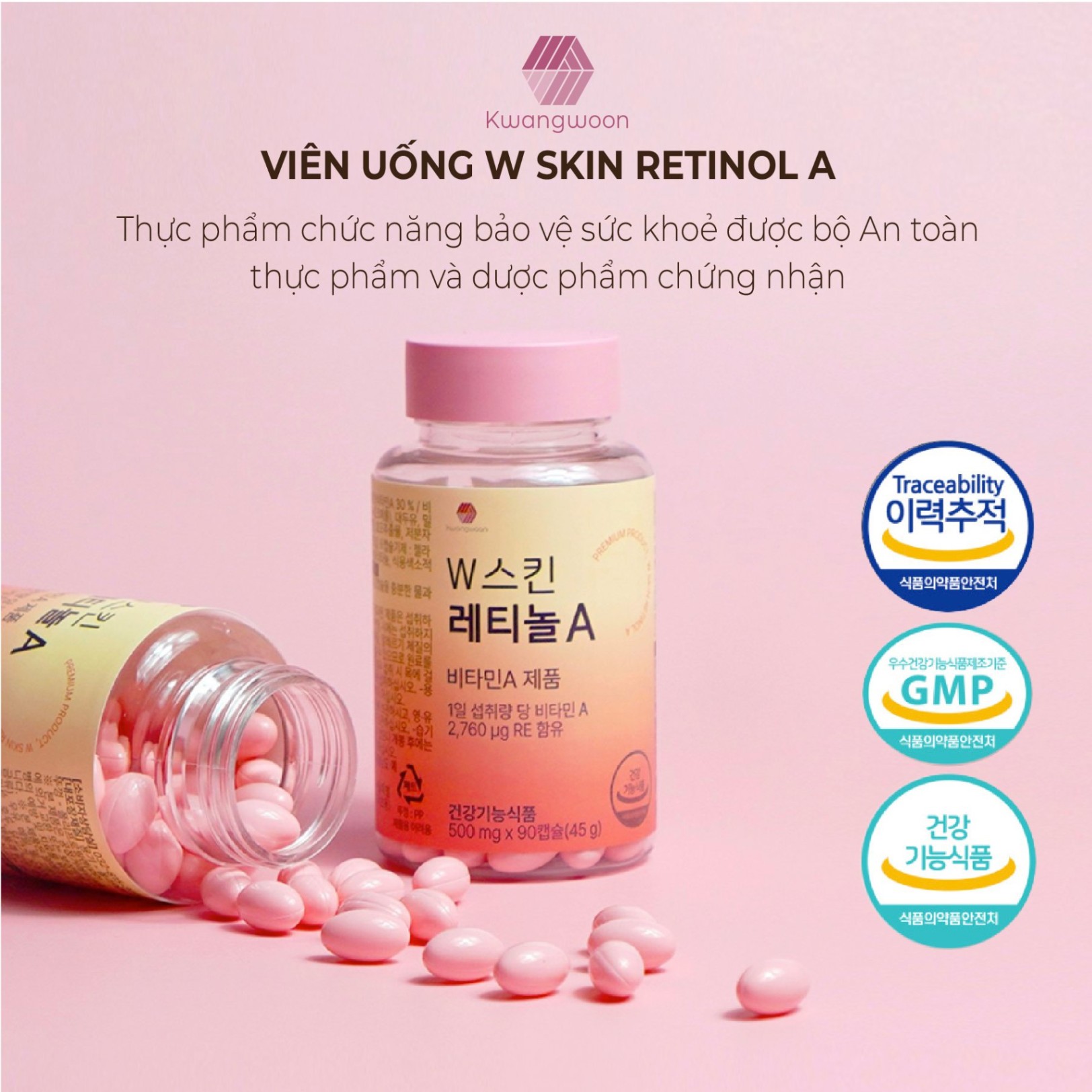 Viên uống retinol trẻ hoá,giảm nám 90v