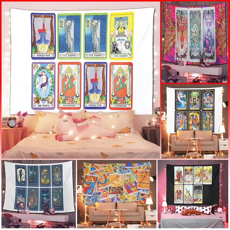 Thảm treo tường trang trí ,IN THEO YÊU CẦU, HÌNH LÁ BÀI 2, Decor phòng đẹp (TẶNG móc treo)