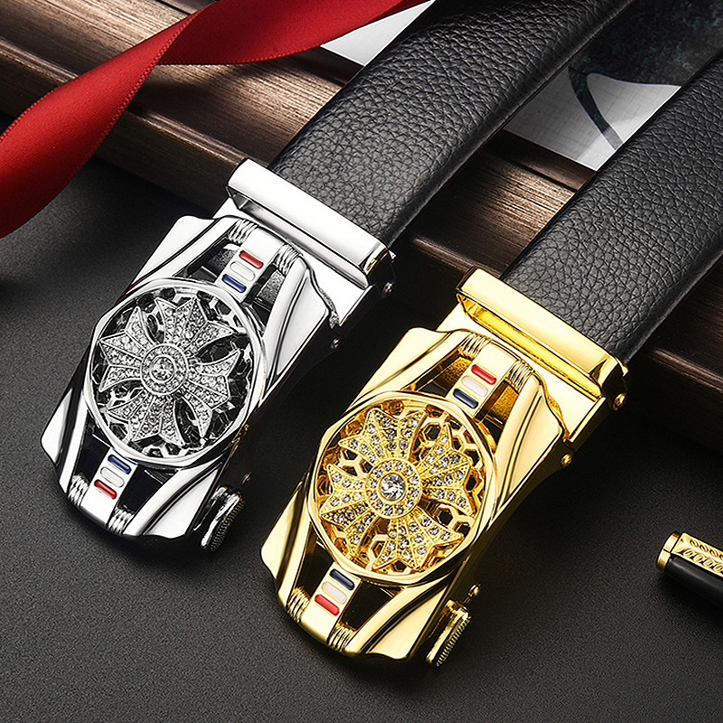 Thắt lưng Nam, dây lưng mặt khoa tự động xoay độc đáo, phong cách mới lại trẻ trung